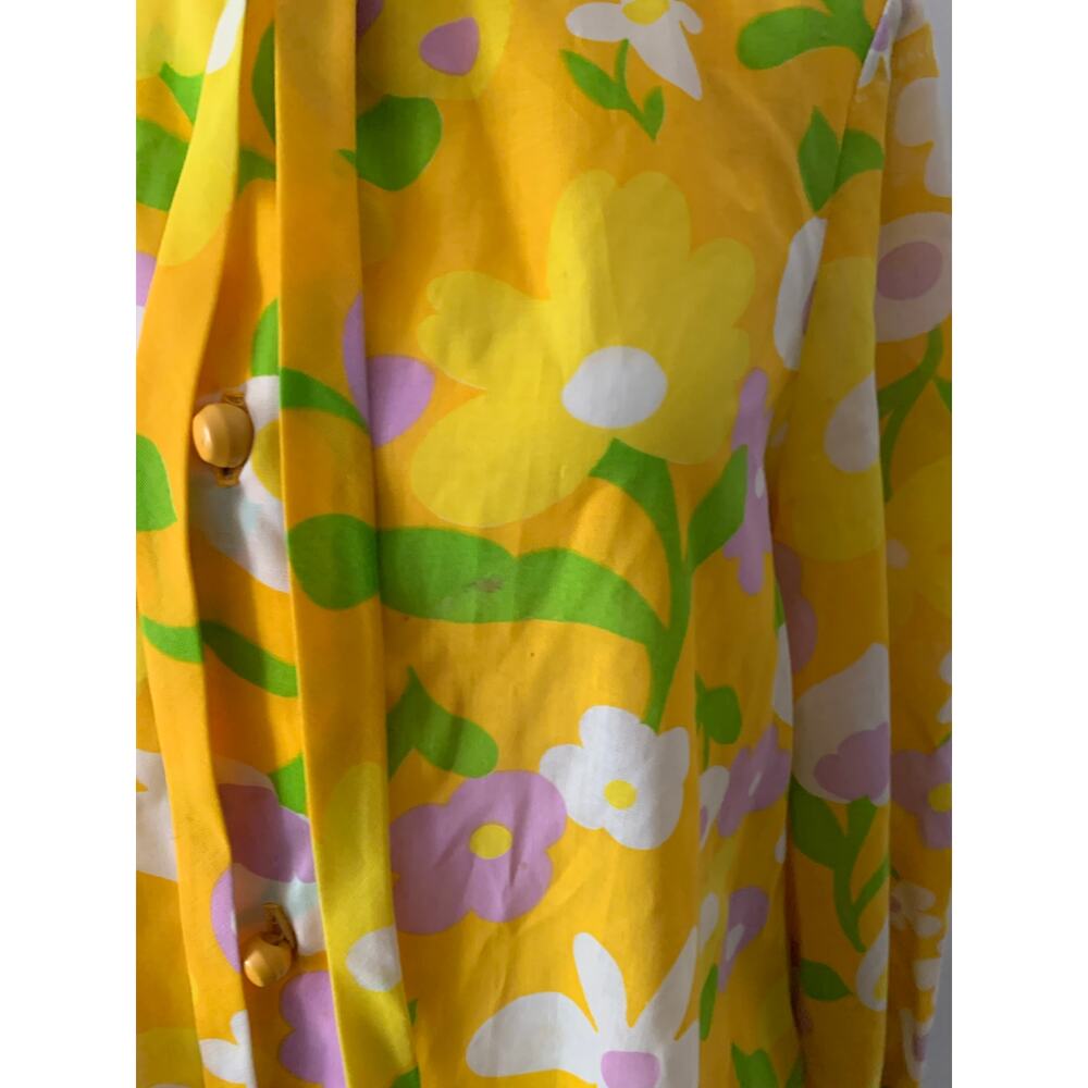 Vintage 60s/70s Homemade Floral Dress Size XS/S - Picture 4 of 5